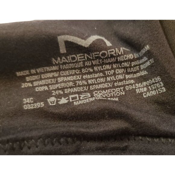 Maidenform Everyday Full Coverage Underwire T-Shirt Bra 09436 Black Size 34C - Picture 7 of 12